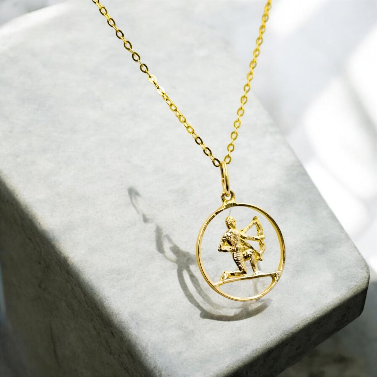 Χρυσό Μενταγιόν Τοξότης 14Κ Κύκλος