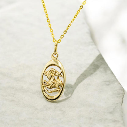 Χρυσό Μενταγιόν Αιγόκερως 14Κ