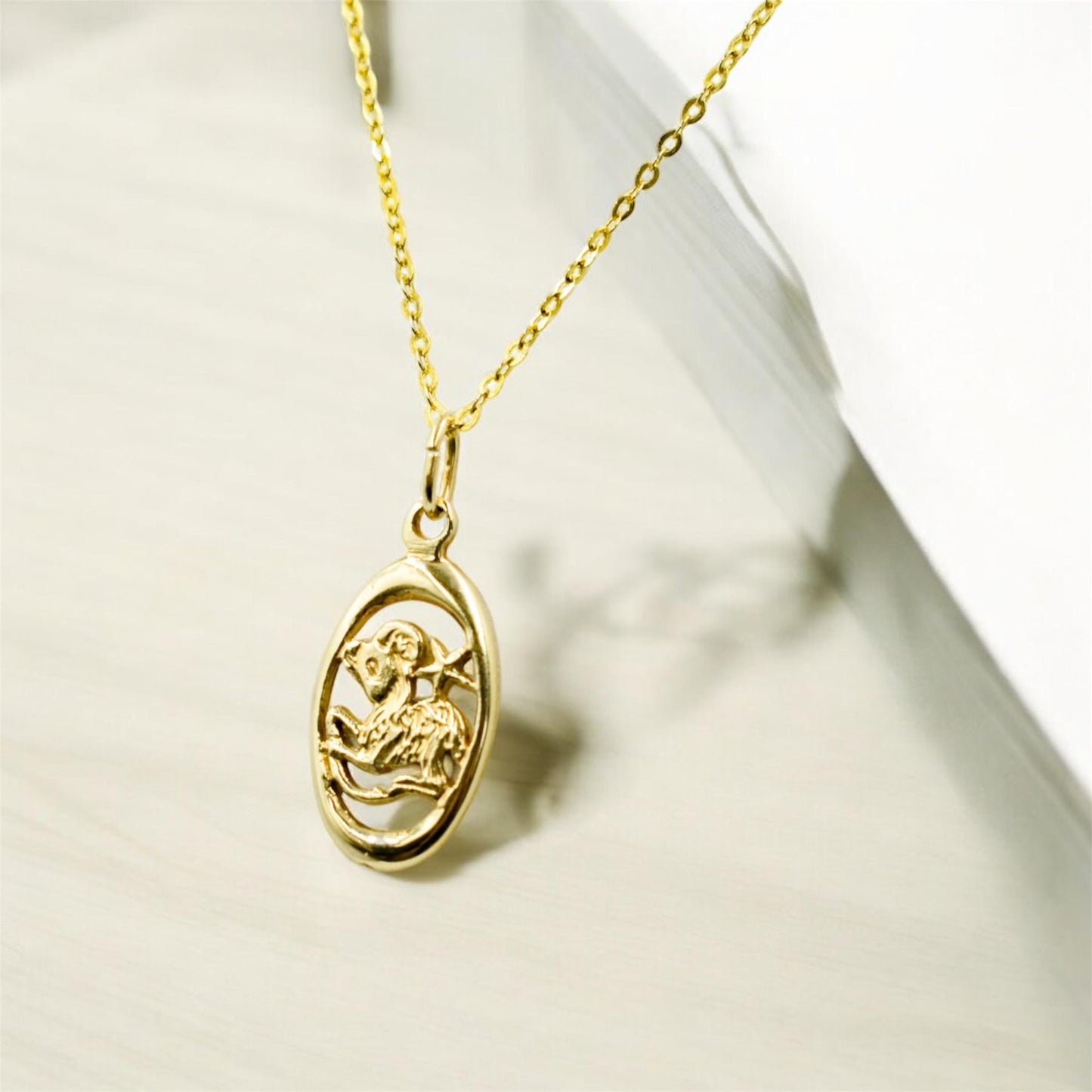 Χρυσό Μενταγιόν Αιγόκερως 14Κ