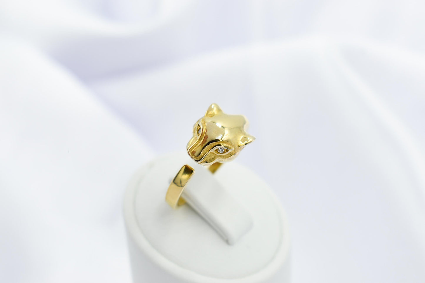 Χειροποίητο Δαχτυλίδι Πάνθηρας με Διαμάντια Κ14