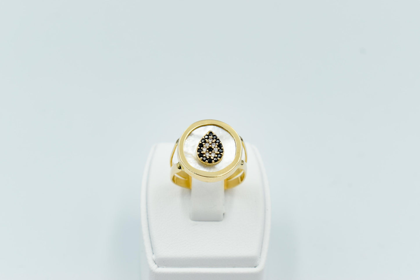 14K Solid Gold Handmade Ring,14K Mother Of Pearl Ring,Gold Band Ring,Zircon Ring,Elegant Ring,Unique Libellia Gold Ring,Drop Ring for Her