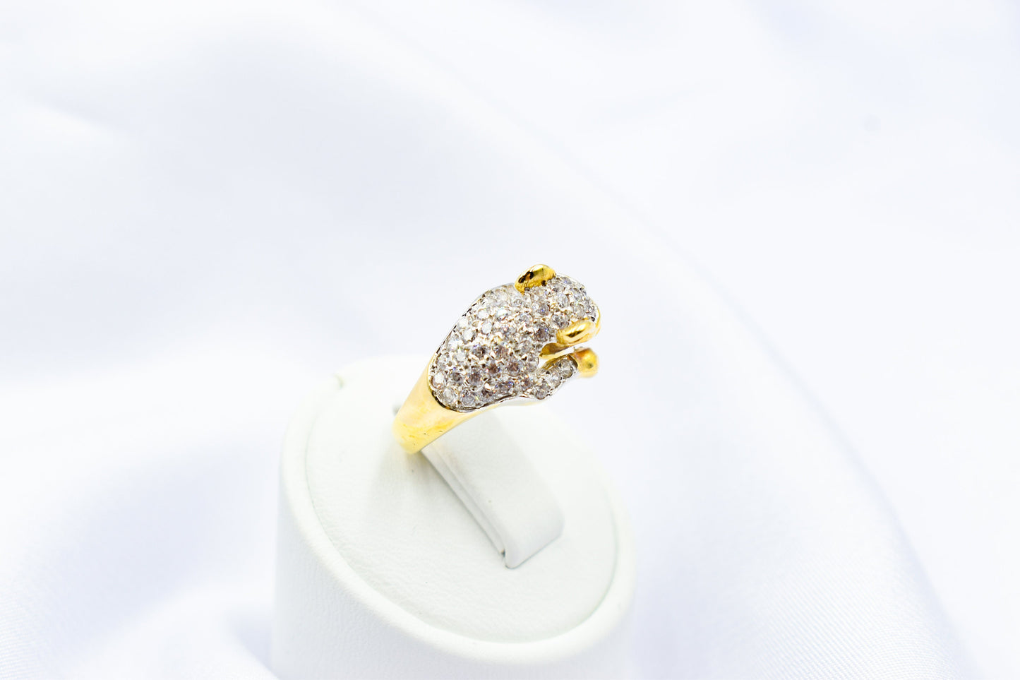 Χειροποίητο Δαχτυλίδι Πάνθηρας Pavé με Ζιργκόν & Ρουμπίνια