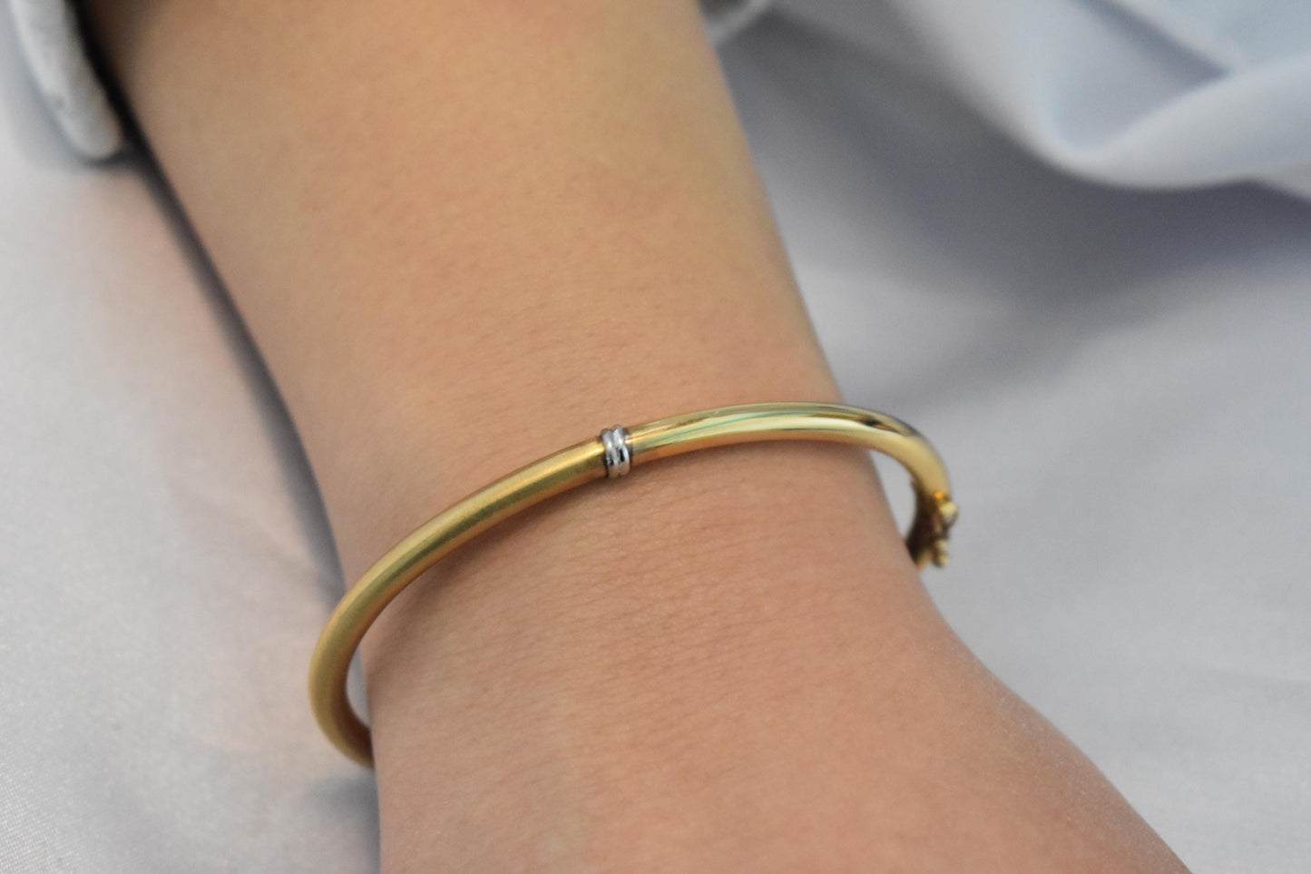 14k Gold Classic Thick Bangle Bracelet,Half Matte-Half Polished Finish,Premium Greek Bracelet,Minimal Cuff Bangle,Exclusive Gift for Her