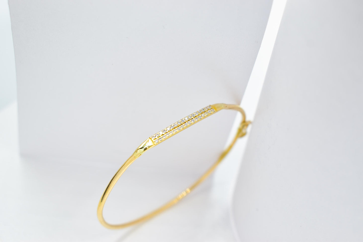 14K Gold Cuff Bracelet with CZ or Diamonds, Dainty Pave Bangle, Minimalist Gold Bracelet, Adjustable Gift for Her, Stacking Jewelry