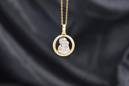 Παναγία με Χριστό παιδί σε Κύκλο με Ζιργκόν Κ14