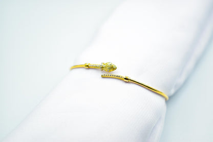 14K Snake Bangle,Snake Gold Bangle Bracelet,Adjustable Animal Gold Bangle,Chinese Clendar Animal Bangle,Snake Handcrafted Serpent Bangle