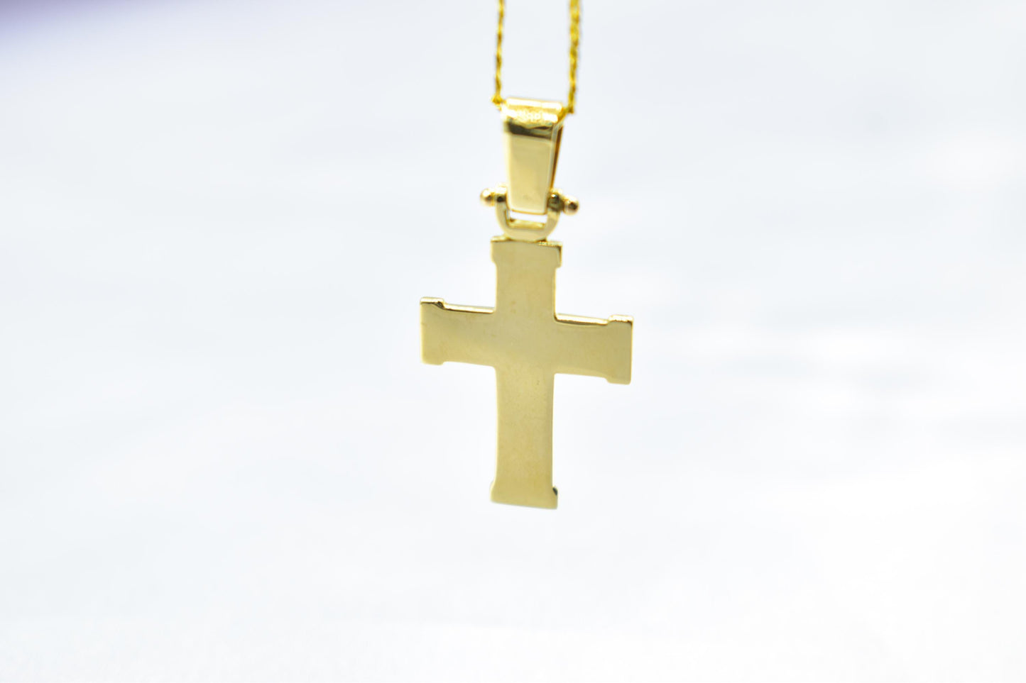 γυναικα 14K Solid Gold Cross Pendant with Sparkling Zircon Inner Cross,Orthodox-Inspired Design,Optional 14K Chain,Women’s Men’s Cross,Baptism Gift