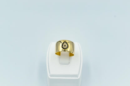 14K Solid Gold Ring,Dainty Gold Ring,Handcrafted Drop Gold Ring,Wedding - Engagement Ring,Rings for Proposal,Stackable Ring,Dome Ring