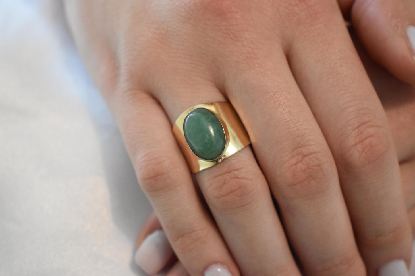 14K Solid Gold Aventurine Ring,Aventurine Ring,Engagement & Wedding Gold Ring,Statement Ring,Stackable Gold Ring,Forever Unique Gift for Her