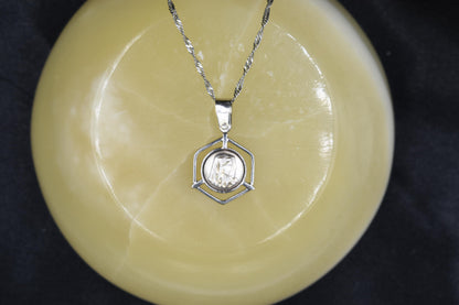 Λευκόχρυσο Φυλαχτό Παναγία Κ14