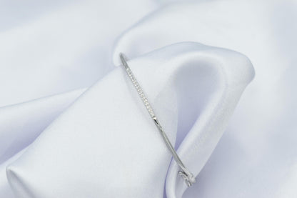 14K Gold White Gold Bar Bracelet,Gold Everyday Bracelet,Women Dainty Line Bracelet,Bridal & Engagement Bracelet Gift for Mom and Her