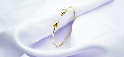 14k Gold Dolphin Bangle Bracelet,Dolphin Lovers Bracelet,Sea Animal Gold Bracelet Bangle,Summer Jewellery,Gift for Him & Her,Sea Collection