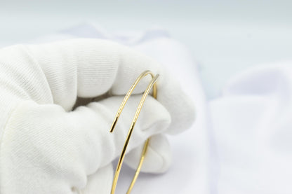 14k Plain Gold Classic Bangle Slip on Bracelet,Handmade Gold Bangle Bracelet,Elegance Minimalist Bangle Bracelet,Cuff Bangle for Her