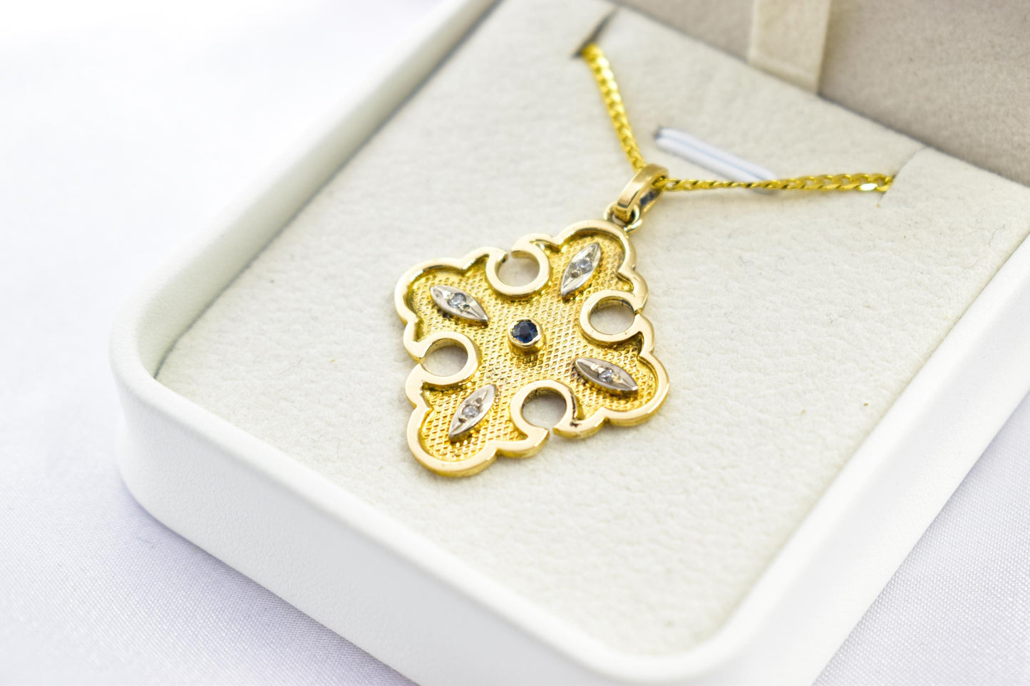 Βυζαντινός Σταυρός με Ζαφείρι Κ14