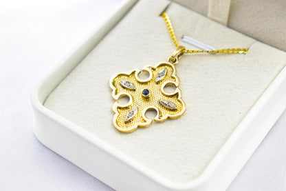 Βυζαντινός Σταυρός με Ζαφείρι Κ14