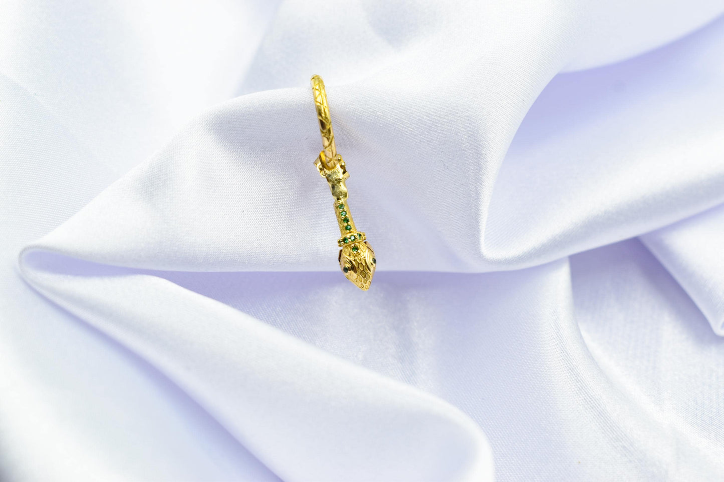 Διπλά Σκουλαρίκια Φίδι με Ζιργκόν Κ14