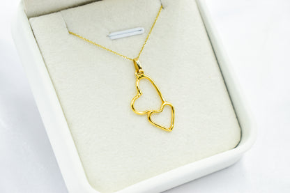 Κολιέ Διπλή Καρδιά Κ14