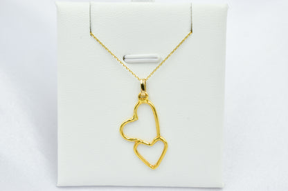 Κολιέ Διπλή Καρδιά Κ14
