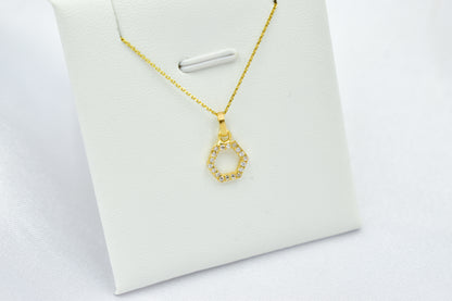 Μεταγιόν Εξάγωνο με Λευκά Ζιργκόν