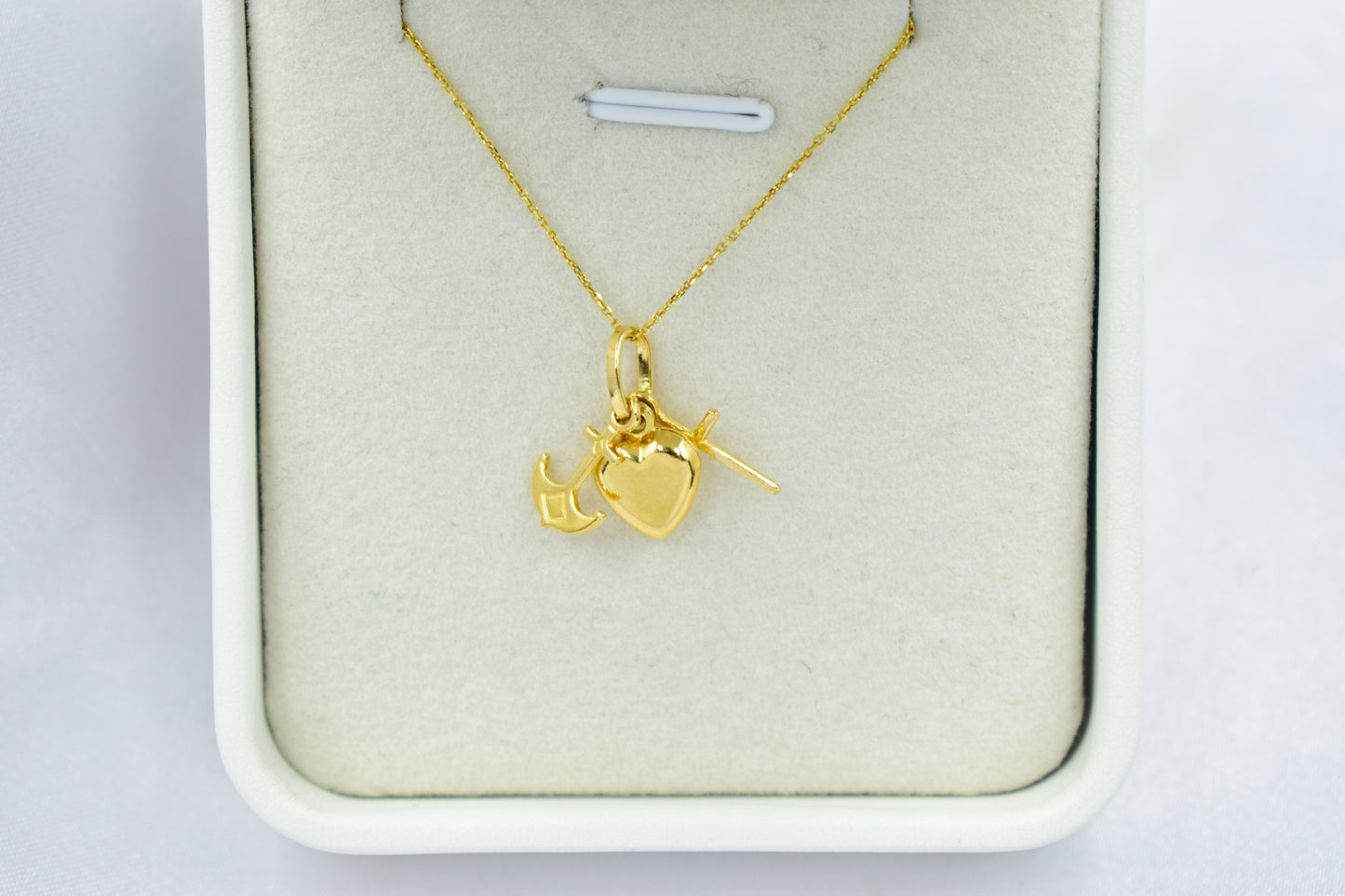 Κολιέ Κ14  Καρδιά, Άγκυρα & Σταυρός (Πίστη – Ελπίδα – Αγάπη)