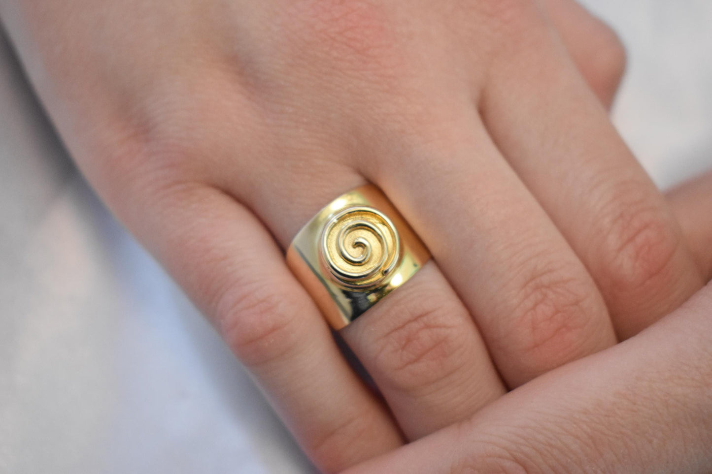 14K Solid Gold Spiral Ring,Gold Swirl Ring,Spiral Gold Ring,Ancient Greek Collection,Gold Band,Wedding Stacking Ring,Minimal Summer Ring