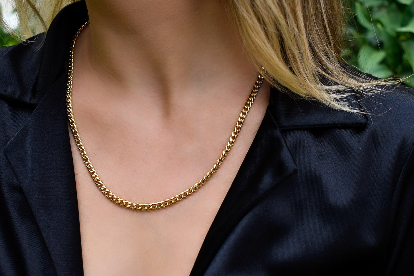 14K Gold Miami Curb Link Chain,Dainty Thick Gold Chain,Chunky Necklace,Unisex Gold Necklace Choker,Man-Women Chain,Jewellery for All