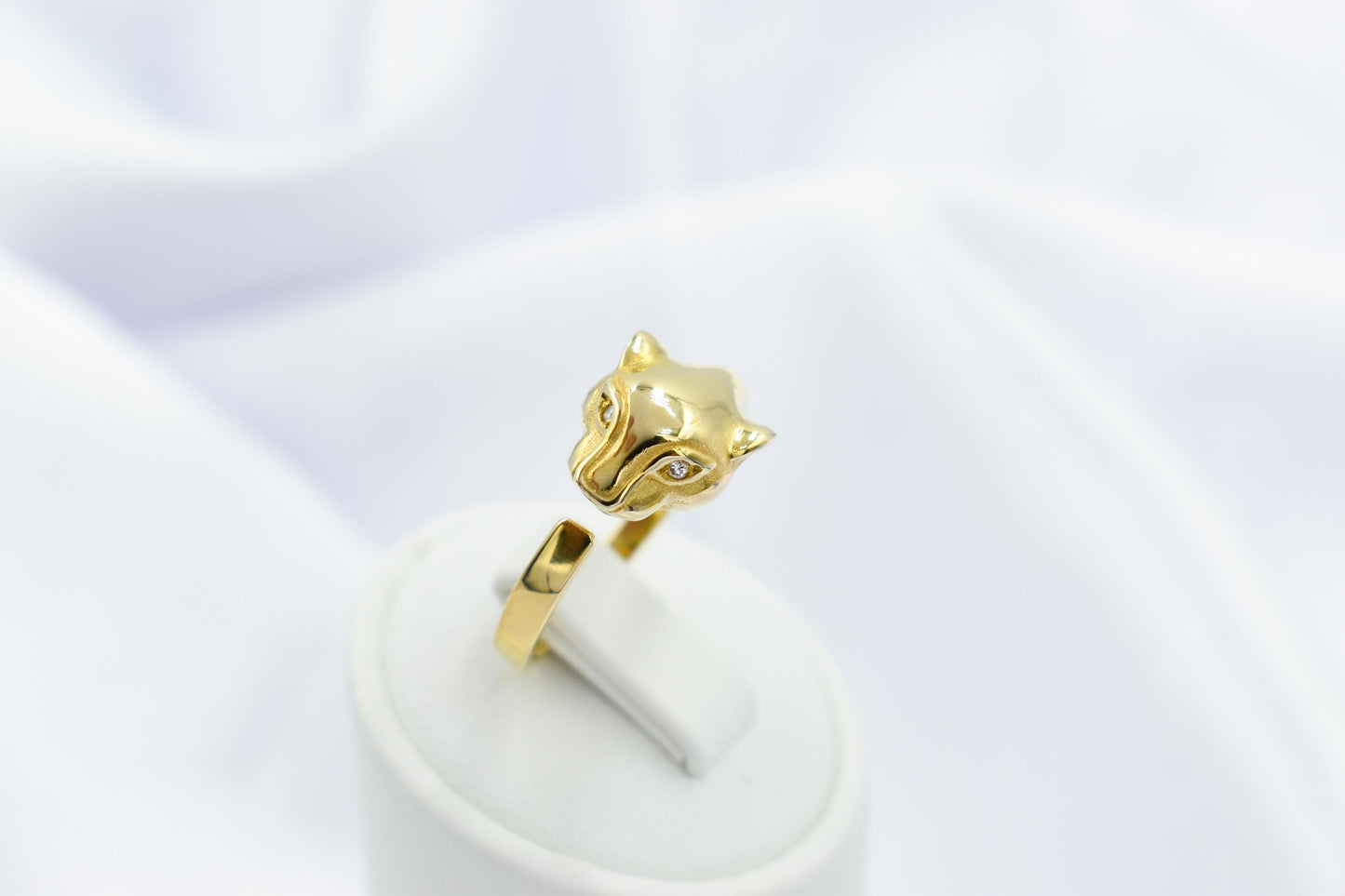 Χειροποίητο Δαχτυλίδι Πάνθηρας με Διαμάντια Κ14