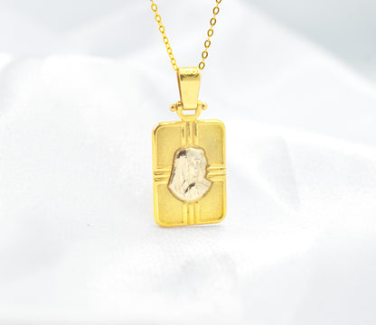 Χρυσό Φυλαχτό Χριστός Δίχρωμο Κ14