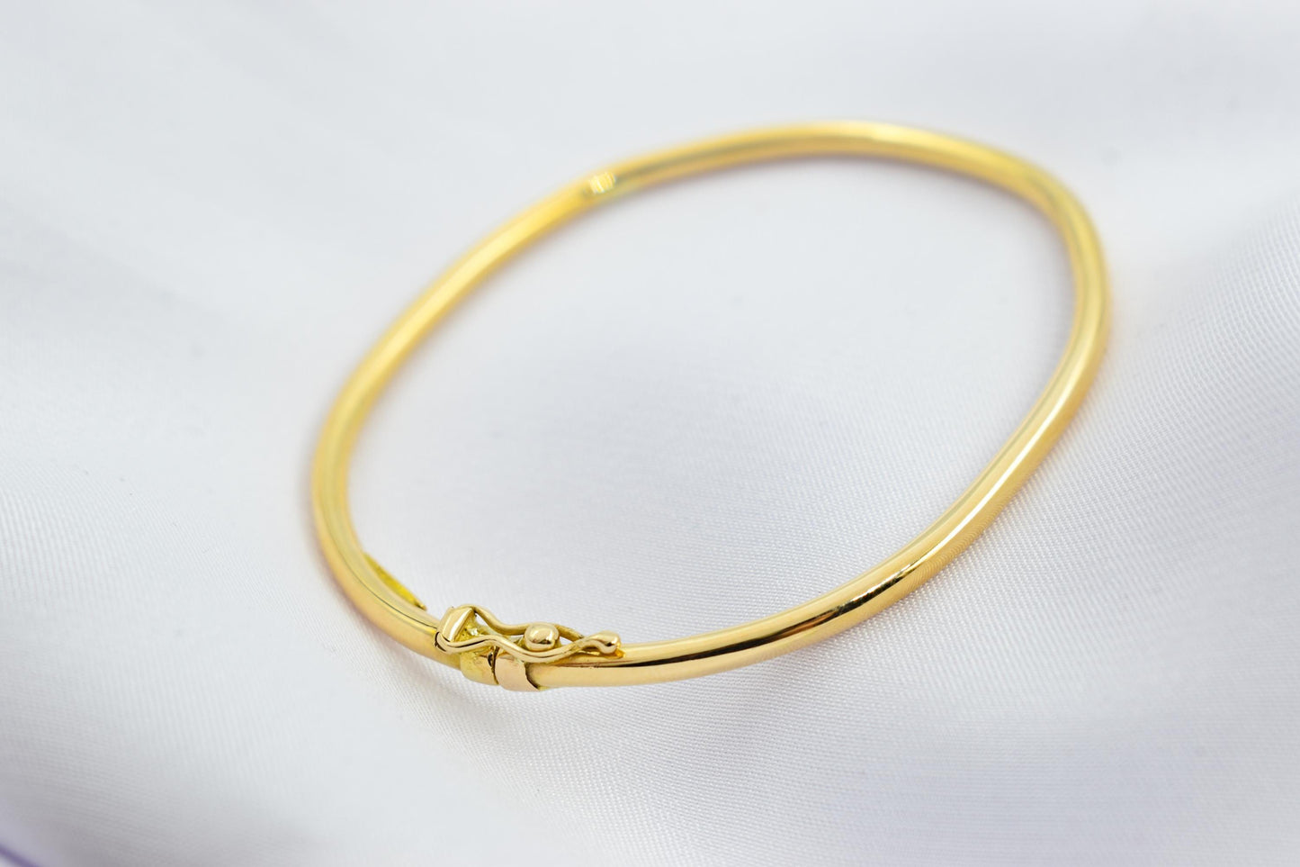 14k Thick Gold Classic Bangle Slip on Bracelet,Stacking Gold Bangle Bracelet,Elegance Minimalist Bangle,Plain Bangle,Gift for Mom & Her