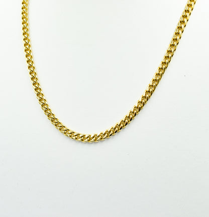 Gold Miami Curb Link Chain 14K,Dainty Thick Gold Chain,Chunky Necklace,Gold Necklace Choker,Man-Women Chain Necklace,Unisex Timeless Gift