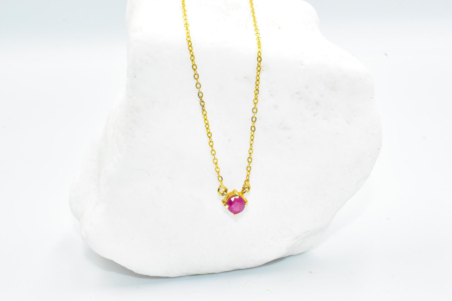 Κολιέ Μονόπετρο Ορυκτό Ρουμπίνι Κ14