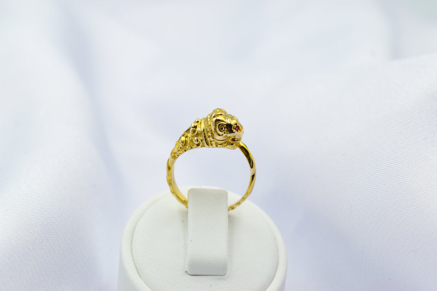 Χειροποίητο Δαχτυλίδι Λιοντάρι με Ρουμπίνια Κ14