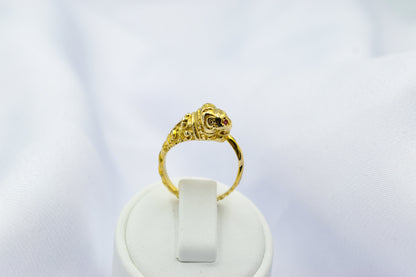 Χειροποίητο Δαχτυλίδι Λιοντάρι με Ρουμπίνια Κ14