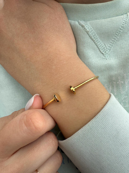 14K Gold Handcrafted Bangle,Exclusive Bracelet for Wedding & Engagement,Minimalist Bracelet,Bracelet for Mom and Her,Stackable Bracelet