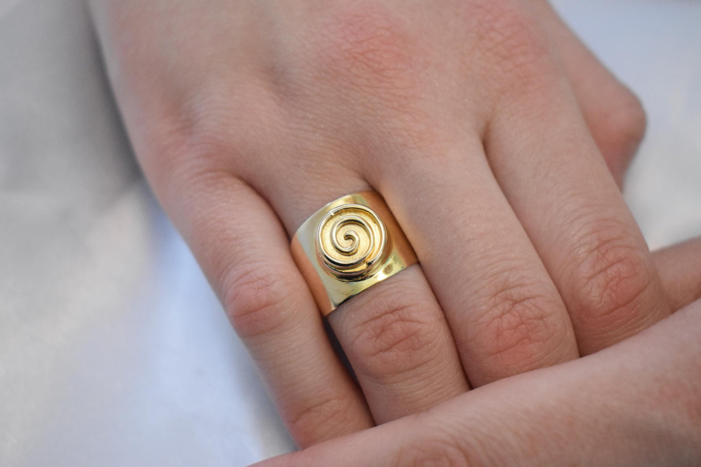 14K Solid Gold Spiral Ring,Gold Swirl Ring,Spiral Gold Ring,Ancient Greek Collection,Gold Band,Wedding Stacking Ring,Minimal Summer Ring
