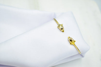 14k Gold Dolphin Bangle Bracelet,Dolphin Lovers Bracelet,Sea Animal Gold Bracelet Bangle,Summer Jewellery,Gift for Him & Her,Sea Collection