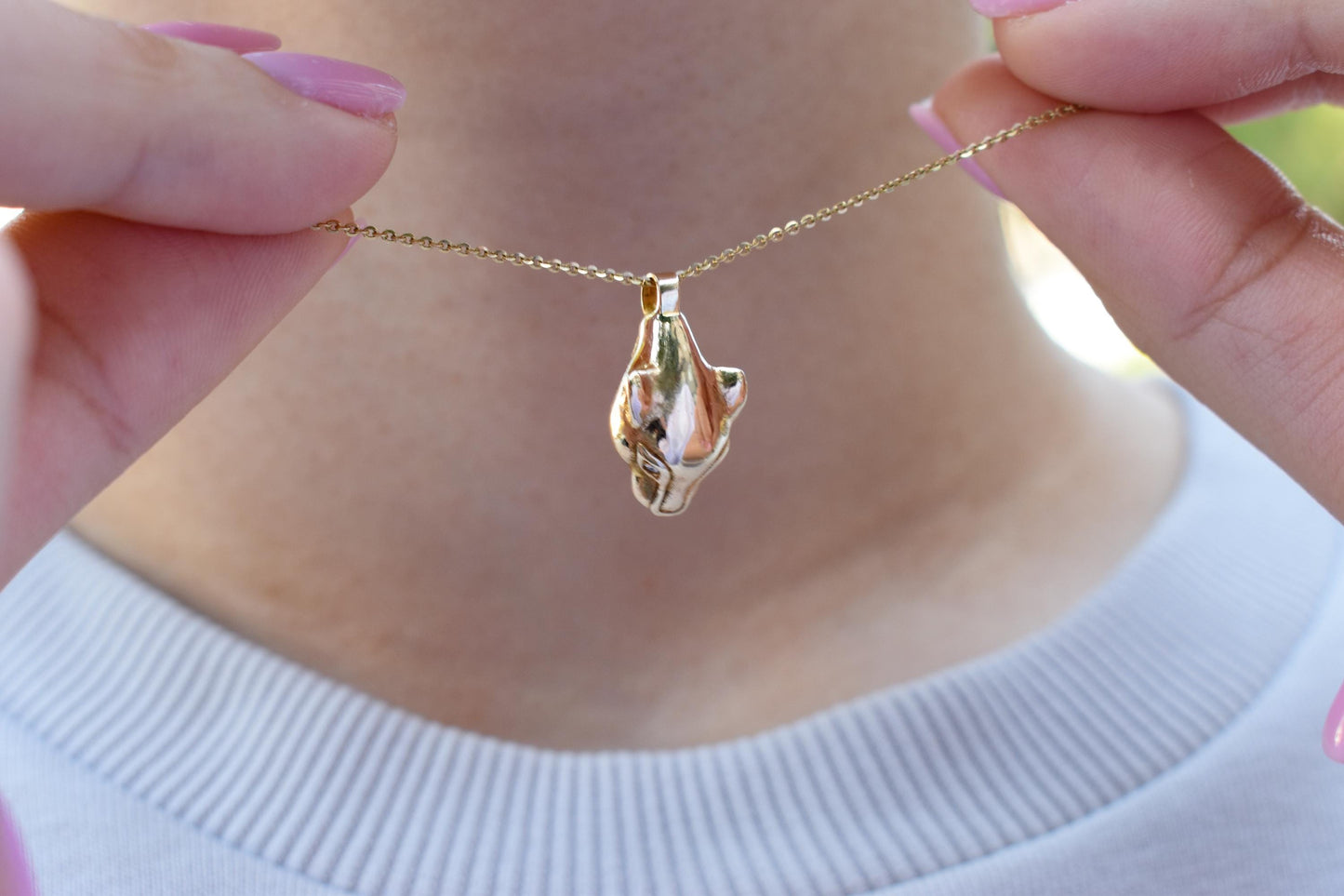 Χρυσό Κολιέ με Κεφάλι Πάνθηρα και Διαμάντια 14Κ