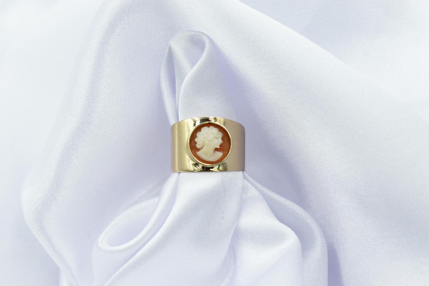 14K Gold Natural Cameo Handmade Ring,Handcrafted Cameo Ring,Vintage Exclusive Jewellery,Victoria Cameo Ring,Gift for Mom & Her