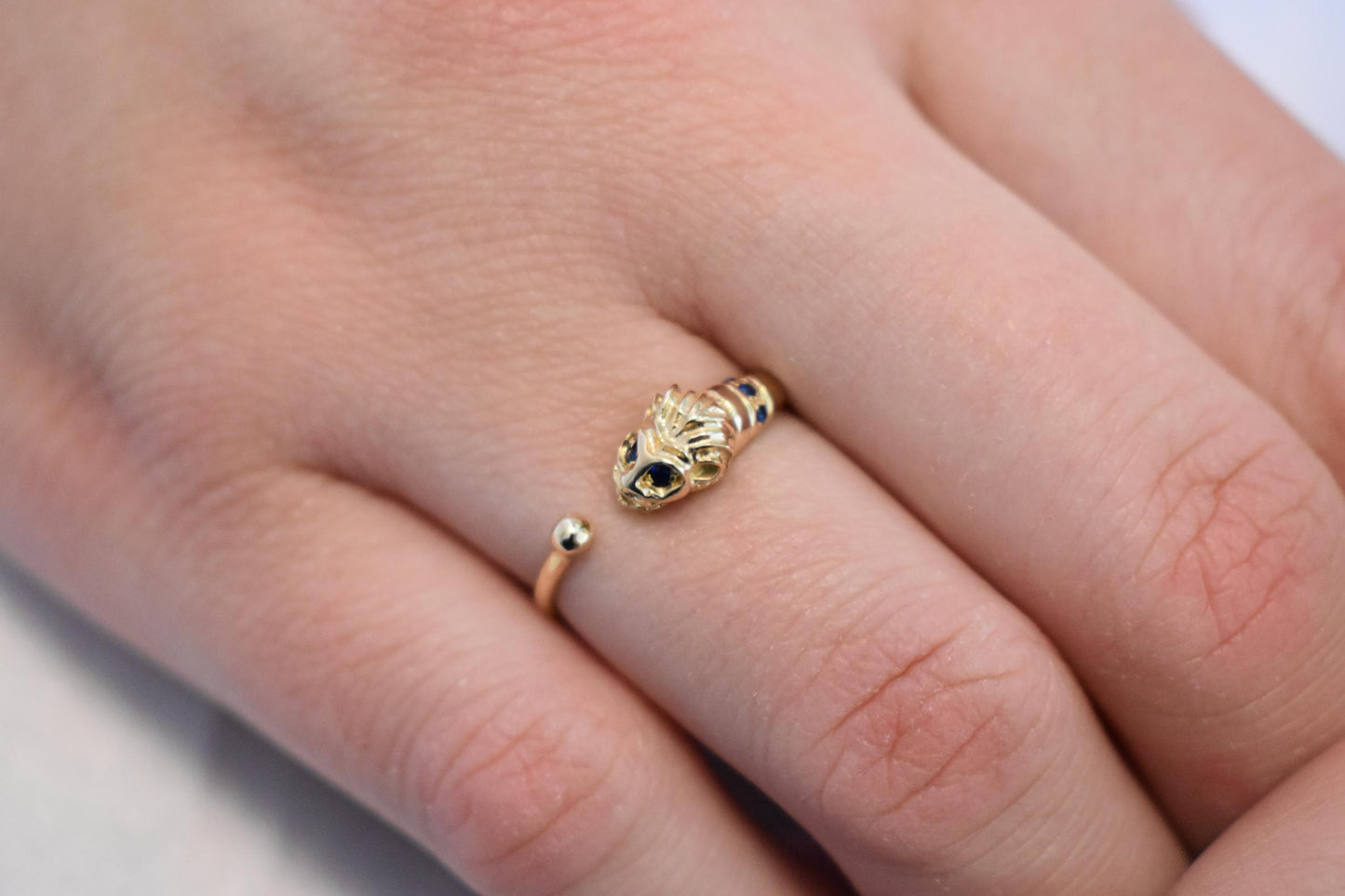 14K Solid Gold Lion Ring,Symbol of Strength,Zodiac Ring,Gold Animal Collection,Gold Band,Women Stacking Ring,Minimalist Ring,Gift for Her