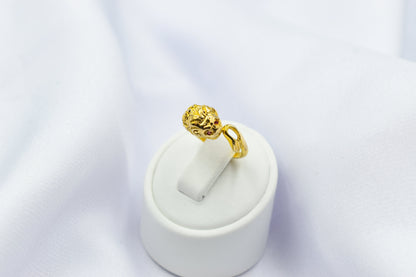 Χειροποίητο Δαχτυλίδι Λιοντάρι με Ρουμπίνια Κ14