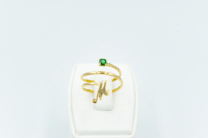 14K Personalized Solid Handmade Gold Ring,Custom Monogram Jewelry,Monogram Design Gold Ring,Unique Birthstone,Forever Custom Gift for Her