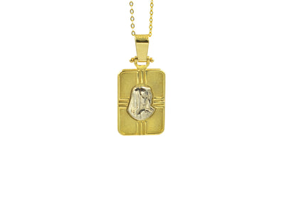 Χρυσό Φυλαχτό Χριστός Δίχρωμο Κ14