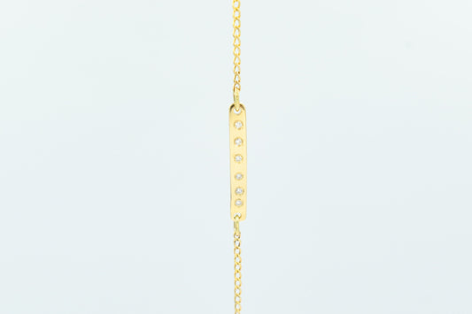 Χειροποίητο Βραχιόλι τύπου Ταυτότητα με Ζιργκόν Κ14