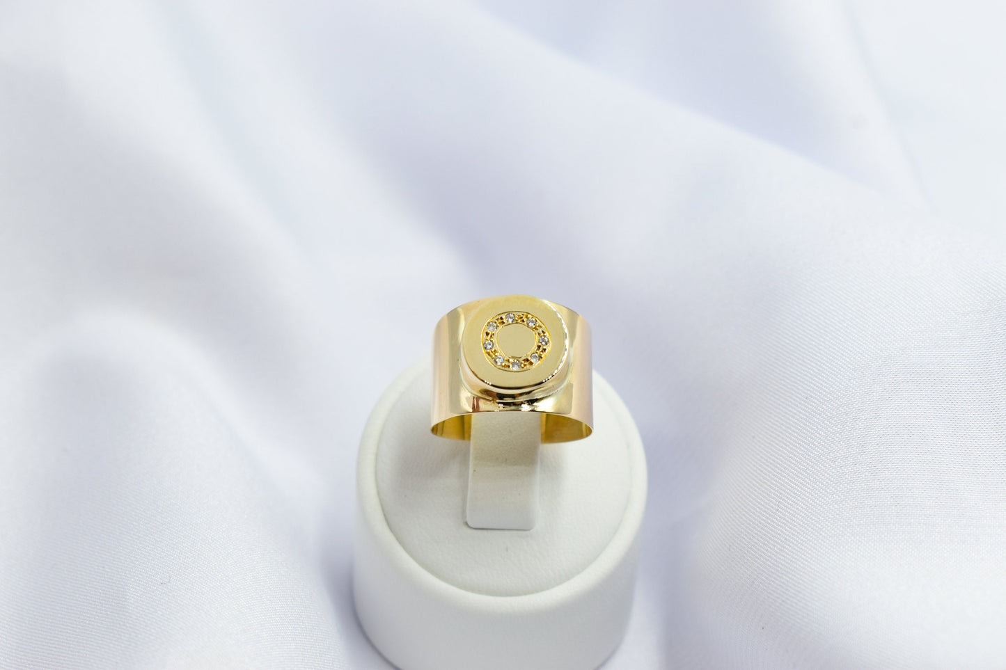 14K Solid Gold Ring,Unique Round Ring,Engagement & Wedding Gold Ring,Statement Ring,Stackable Gold Ring,Gift for Mom and Her