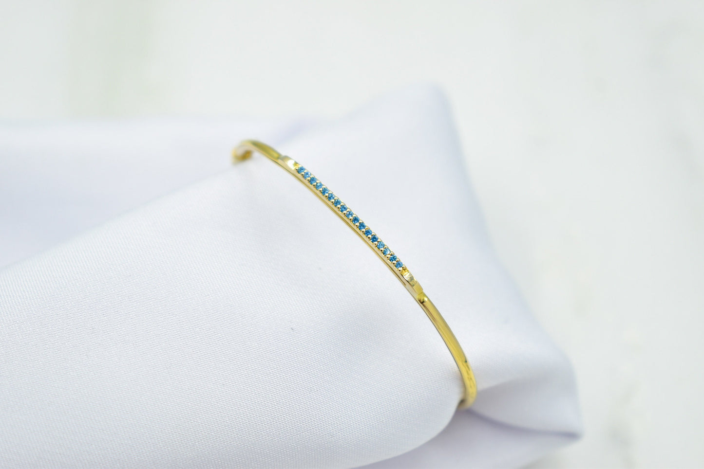 14K Gold Pave Bar Bracelet,Gold Everyday Bracelet Women,Handcrafted Ladies Dainty Line Bracelet,Elegant Stacking Bracelet Gift for Mom & Her
