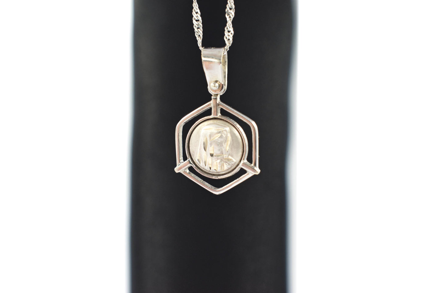 Λευκόχρυσο Φυλαχτό Παναγία Κ14