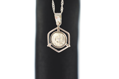 Λευκόχρυσο Φυλαχτό Παναγία Κ14