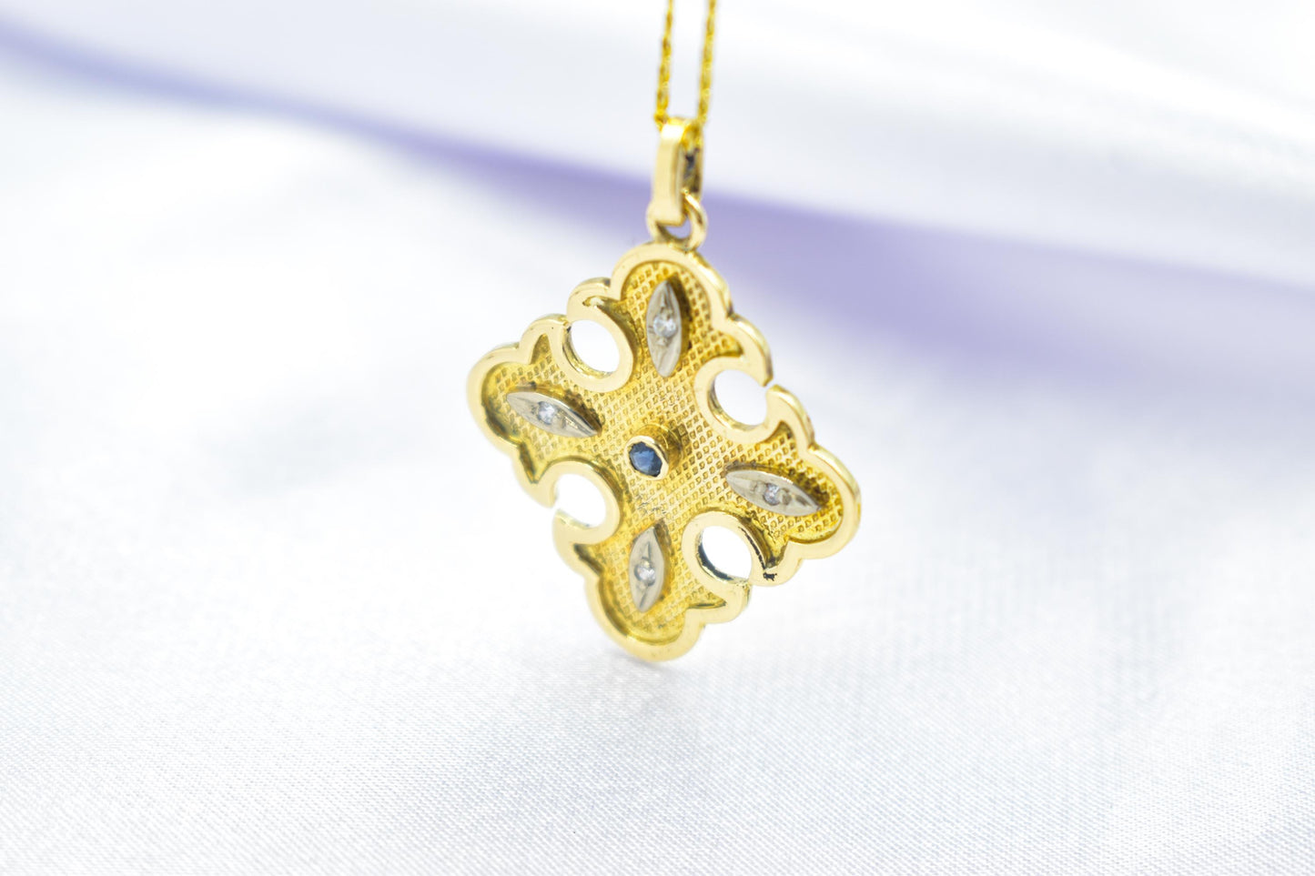 Βυζαντινός Σταυρός με Ζαφείρι Κ14