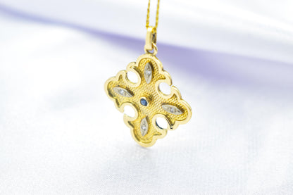 Βυζαντινός Σταυρός με Ζαφείρι Κ14