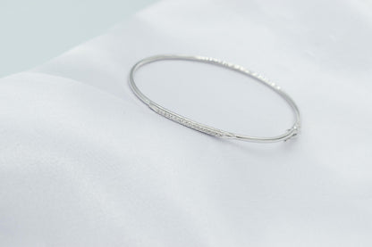 14K Gold White Gold Bar Bracelet,Gold Everyday Bracelet,Women Dainty Line Bracelet,Bridal & Engagement Bracelet Gift for Mom and Her